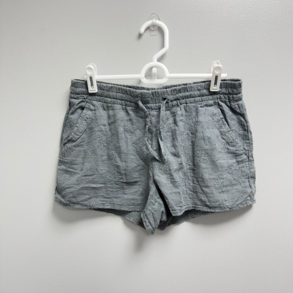 Anthropologie Hei Hei Floral Embroidered Shorts Drawstring Pockets Boho Size XS